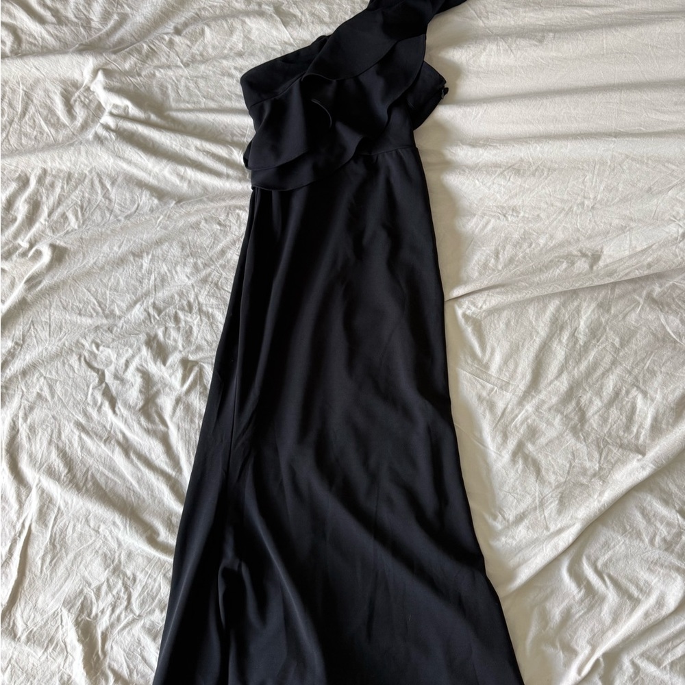 Lulu's Chic Black One-Shoulder Dress